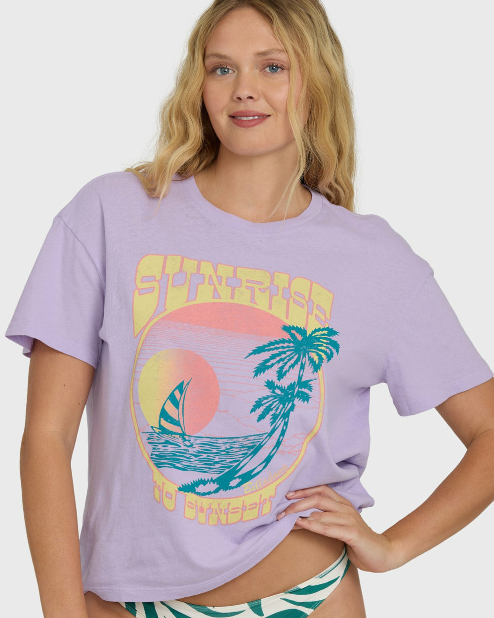 Sunrise To Sunset Short Sleeve T-Shirt - Peaceful Lilac