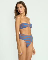 Summer High Stripe Maui Bikini Bottom - Multi