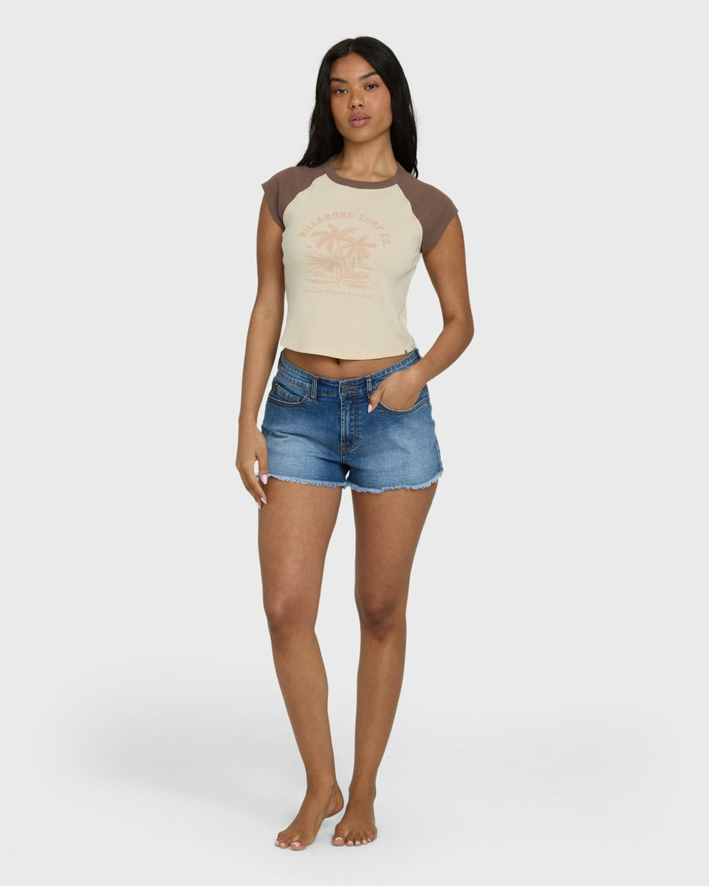 Paradise Raglan Short Sleeve T-Shirt - Kona