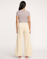 Free Fall High-Waist Cord Pants - Whitecap