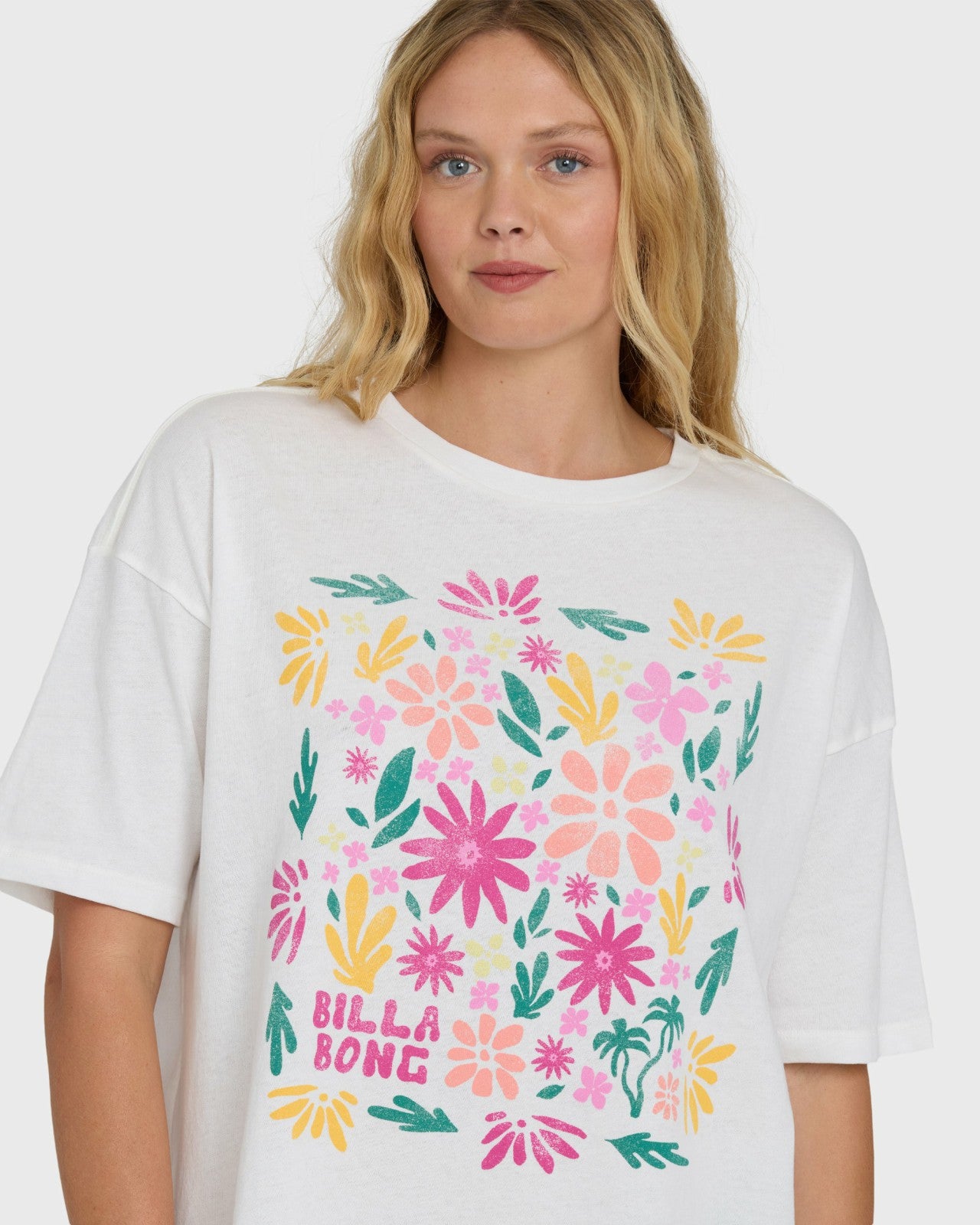 Floral Press Short Sleeve T-Shirt - Salt Crystal