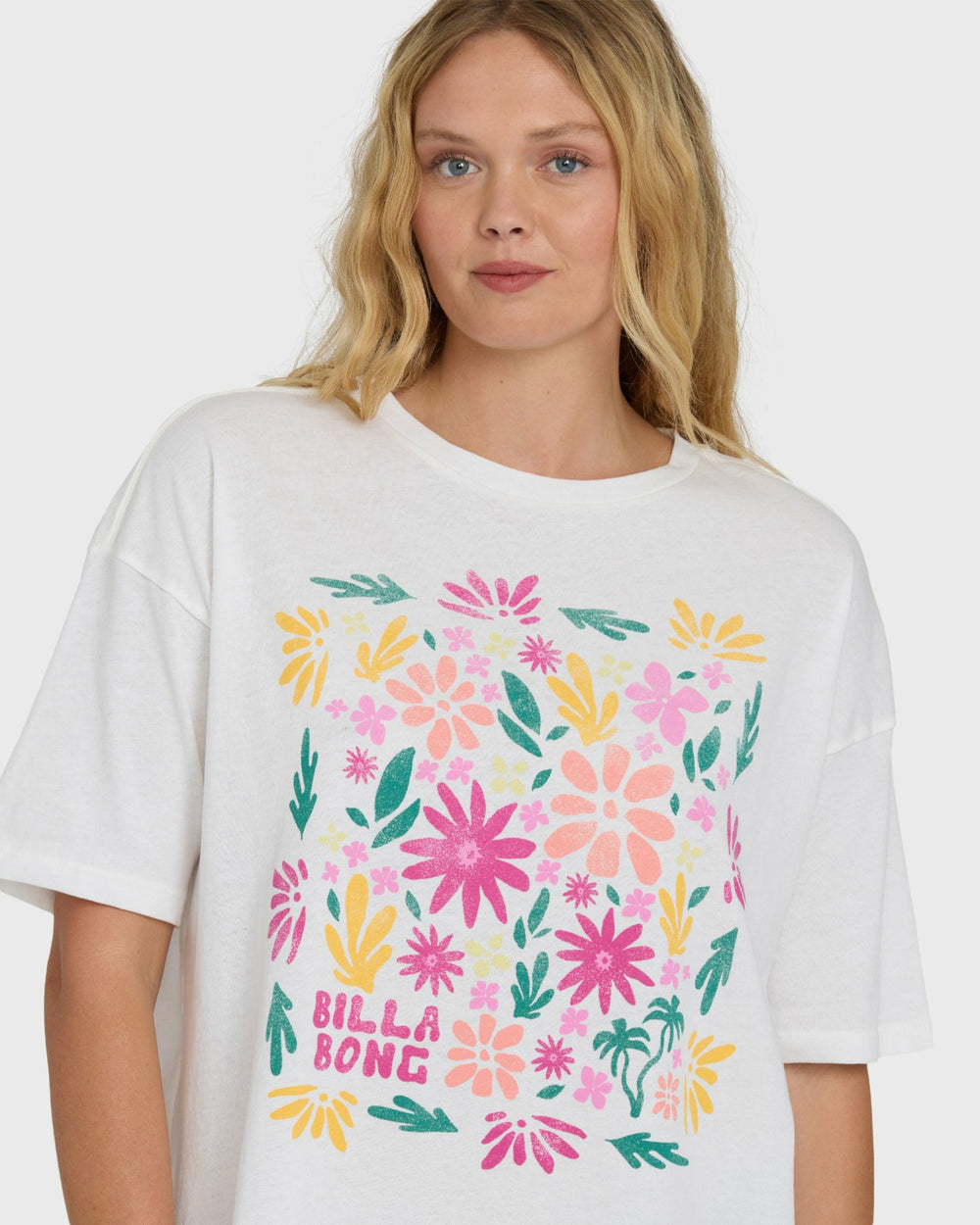Floral Press Short Sleeve T-Shirt - Salt Crystal