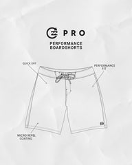 Elements Pro Performance 185" Boardshorts - Washed Blue